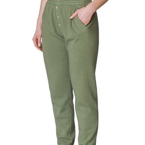 donni vintage fleece sweatpants in basil XS